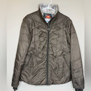 Columbia Omni-Heat Jacket Women’s XL Brown Insulated Full Zip Security Pockets